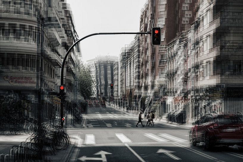 Street photography on the streets of Pamplona, Spain by Wim Schuurmans