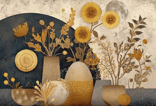 Flower Vases | Floral Vases and Sunshine by Eye catching paintings