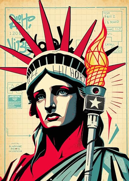 Statue de la Liberté Pop Art par MIROKKU