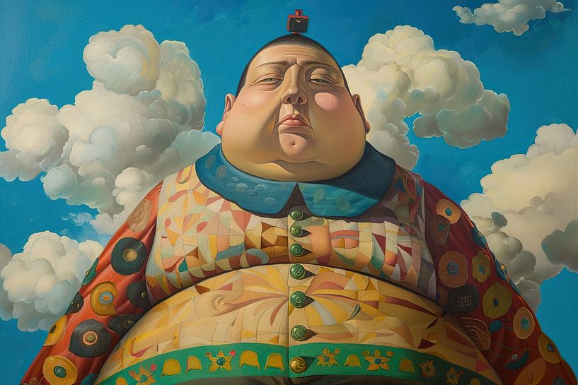 Surrealismus | Der sanfte Blick des Riesen von Abstraktes Gemälde