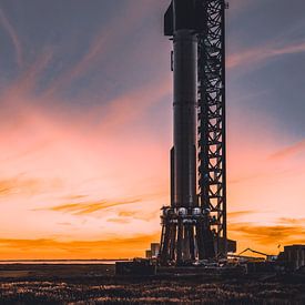 SpaceX Starship Superheavy (stacked) on the Launchpad | Original van Chris Thomassen (Wereldreizigers.nl)