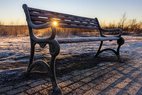 Sonnenaufgang durch die Bank