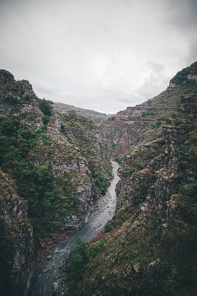 Rivier de Var stromend door Gorge du Daluis Frankrijk van Aron Weidenaar