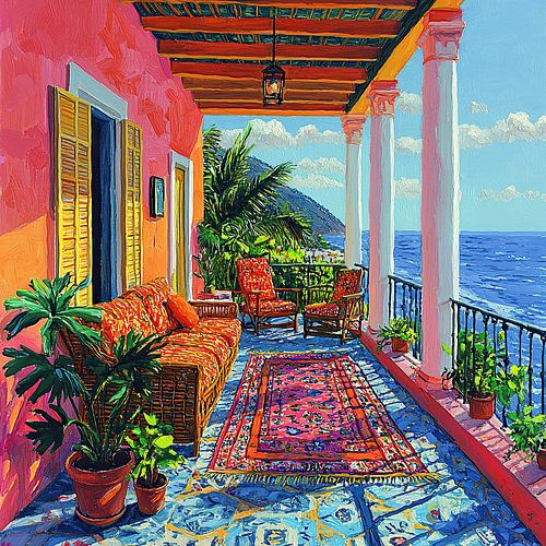 Matisse geïnspireerd Zee Zeezicht Fauvisme Middellandse Zee