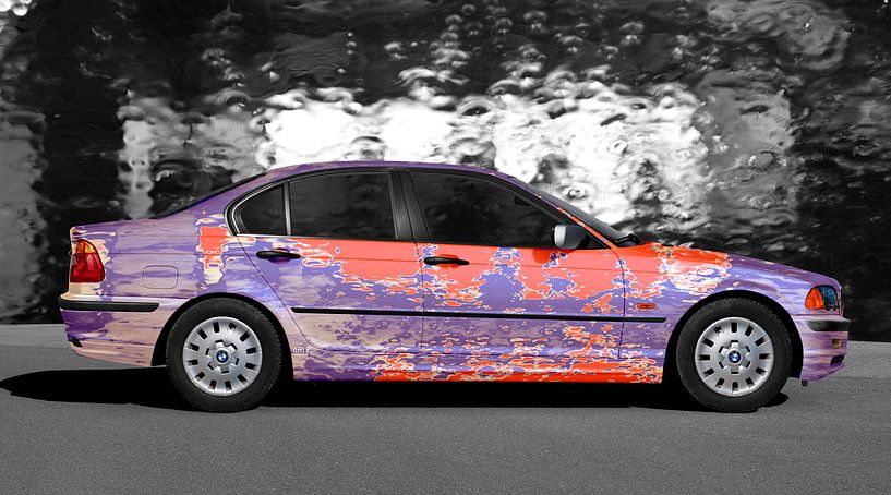 BMW 3 Series Type E46 Art Car in red &amp; pink by aRi F. Huber