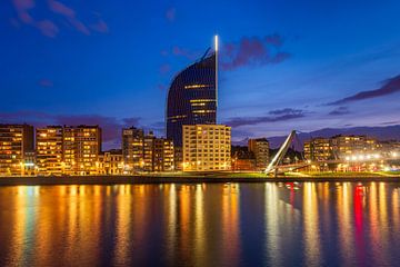 Skyline of Liege during the evening by Bert Beckers