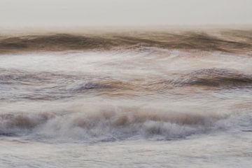 Abstracte Noordzee bij een storm van eric van der eijk