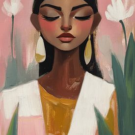 Colourful eclectic portrait by Carla Van Iersel