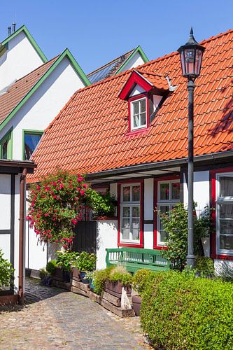 Rostock-Warnemuende : historical house in the old part of town