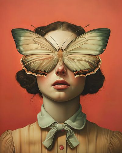 Portrait de papillon vintage