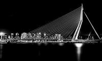 Erasmusbrug in Zwart Wit van Mario Calma thumbnail