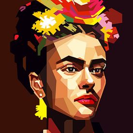 Frida Portret Illustratie van Artkreator