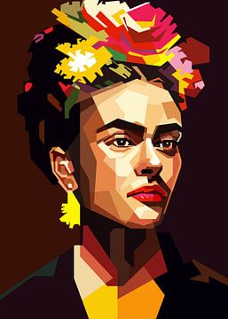 Frida Portret Illustratie van Artkreator