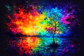 Cosmic Tree of Colour by ButterflyPix