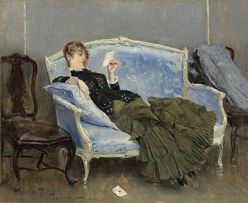 Paul César Helleu - The Letter (1880)