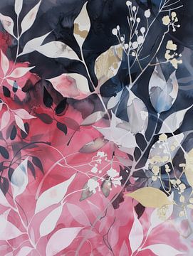 Abstrait botanique sur Japandi Art Studio