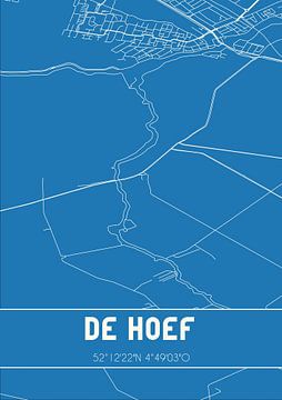 Blaupause | Karte | de Hoef (Utrecht) von Rezona