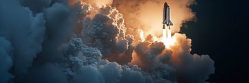 Shuttle stijgt op door wolken van Jonas Weinitschke