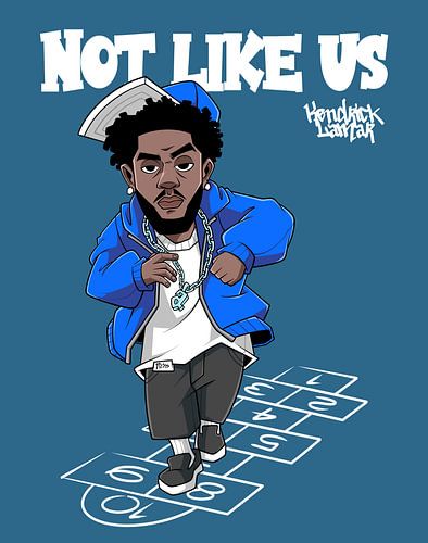 pas comme nous - personnage de rappeur - personnage de dessin animé - décoration murale