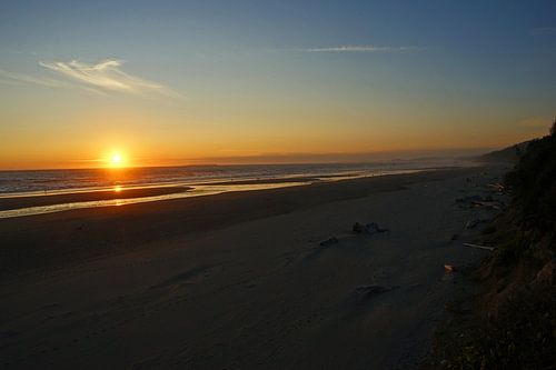 Zonsondergang bij Kalaloch beach, Olympic National Park