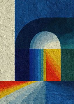 Abstraktes Farbblock-Raster: Geometrie & Textur von Niklas Maximilian