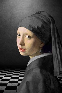 Meisje met de Parel – The almost Black & White Edition by Marja van den Hurk