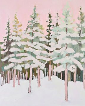 Winter pines | Snow pines by Wonderful Art