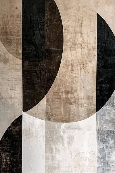 Abstraction minimaliste sépia et monochrome par Art & Soul Creations