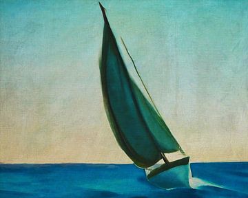 Sailboat at sea coming to you by Jan Keteleer