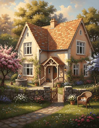 Goldener Schimmer auf den Dachziegeln