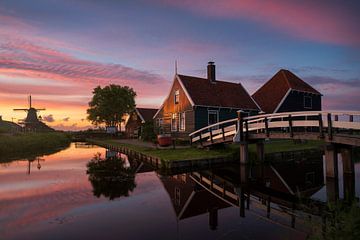 Zaanse Schans - sunset by Vincent Fennis