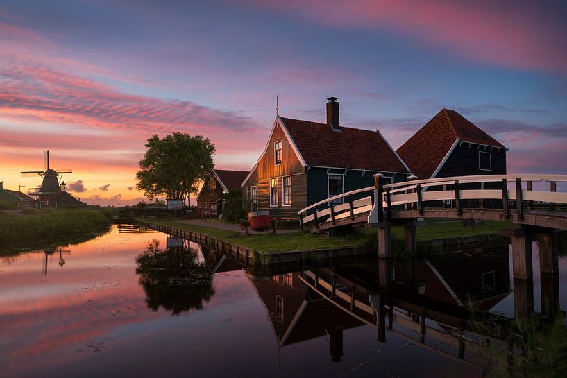 Zaanse Schans - coucher de soleil par Vincent Fennis