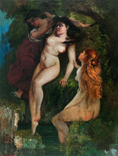 Drie baadsters, Gustave Courbet, 1865 - 1869