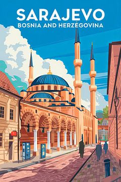 Sarajevo, Bosnië en Herzegovina. van Poster Art Shop