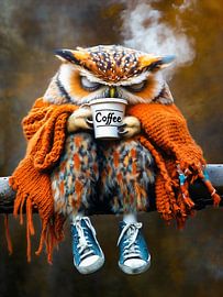 Monday grouch - Owl humour by Max Steinwald