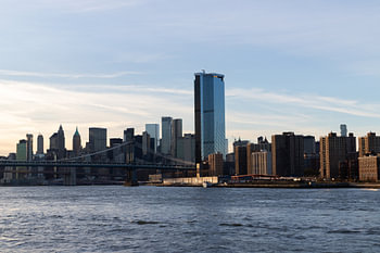 New Yorker Skyline vom Wasser aus