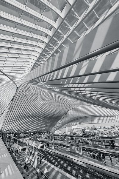 Gare ferroviaire à Liège, en Belgique. architecture forte par Lex Overtoom