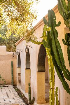 Riad in Marokko met cactussen van Bianca Kramer