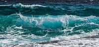 Vague d'azur dans la mer