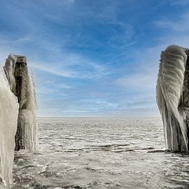 Winter auf dem IJsselmeer von Bert de Boer