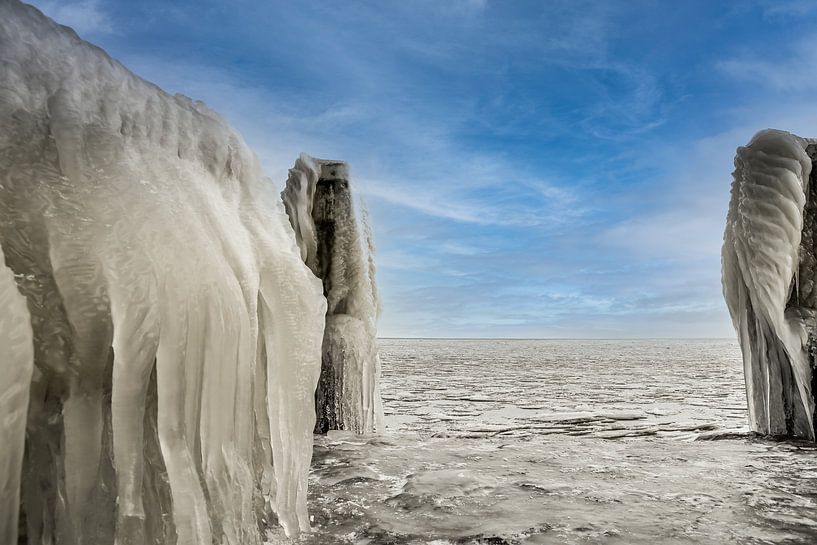 Winter on the IJsselmeer by Bert de Boer