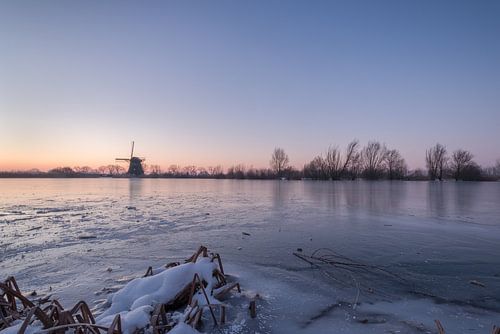 Molen De Steendert voor zonsopkomst
