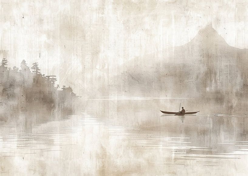 Landscape Painting | Reflections of Tranquil Solitude by Modern Collection
