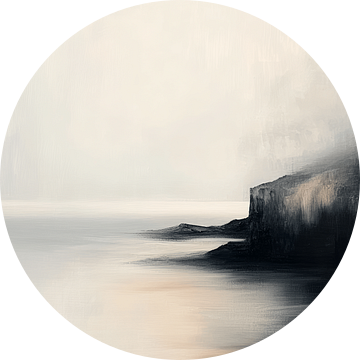 De zee, abstract minimalisme van Japandi Art Studio