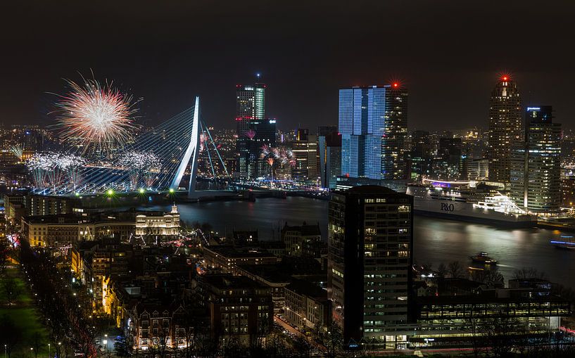 Nationale Feuerwerk 2015 in Rotterdam von MS Fotografie | Marc van der Stelt