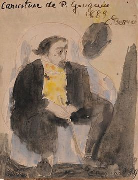 Emile Bernard - Karikatuur van Paul Gauguin (1889) van Peter Balan