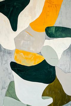 Abstract shapes in soft colours by Poster Art Shop