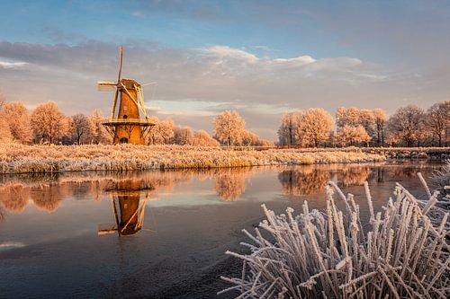 Die Getreidemühle De Juffer an der Hunze von Henk Osinga