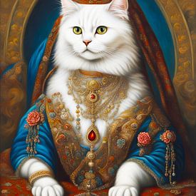 Fantasie Perzische kat ook wel de Pers kat genoemd in Traditionele Perzische kleding en sieraden-9 van Carina Dumais