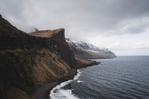 Rugged cliffs on the edge of the Alantic Ocean by Felix Van Lantschoot